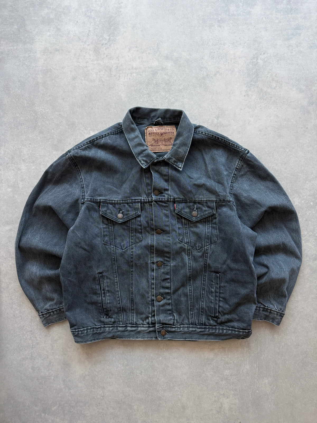 Levis vintage 90s muška siva teksas jakna (XXL)