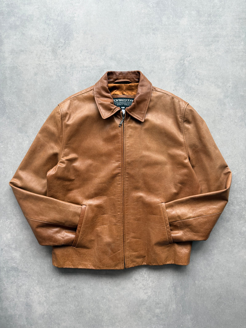 Dakota vintage muška smeđa kožna jakna (XL)
