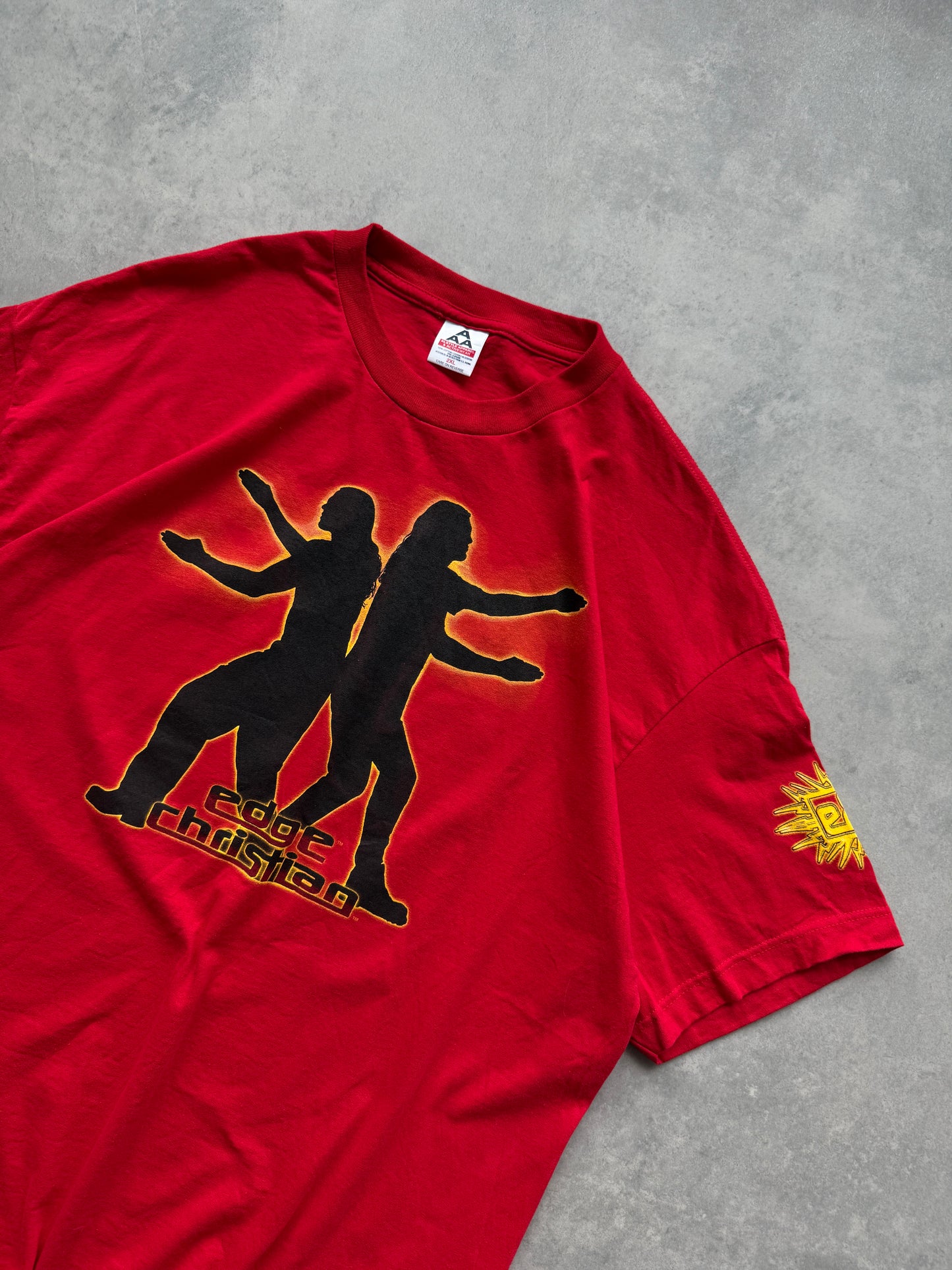 WWF 2000s Edge & Christian muška crvena majica (XXL)