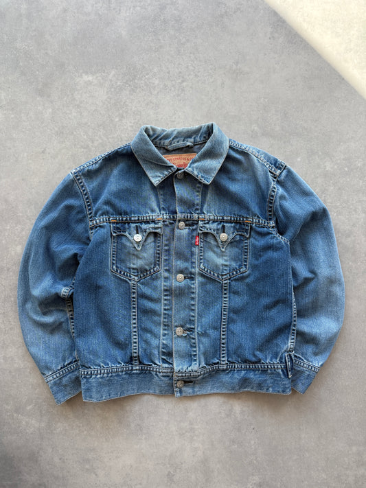Levis vintage muška distressed cropped fit teksas jakna (L)