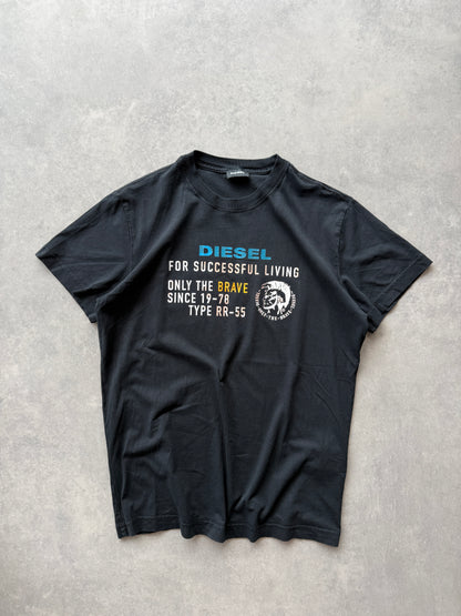 Diesel muška crna basic slim fit majica (M)
