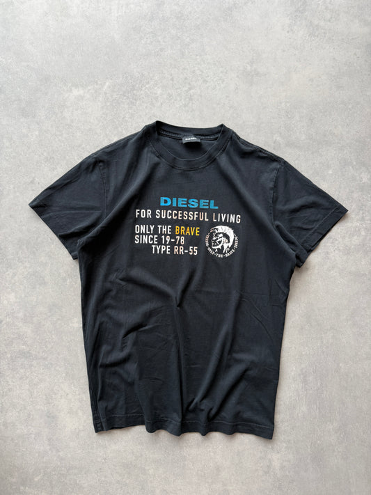 Diesel muška crna basic slim fit majica (M)