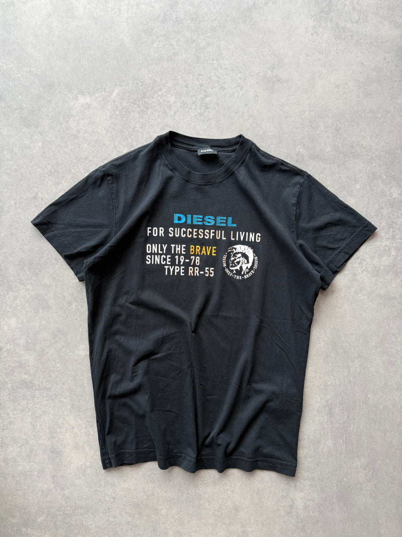 Diesel muška crna basic slim fit majica (M)