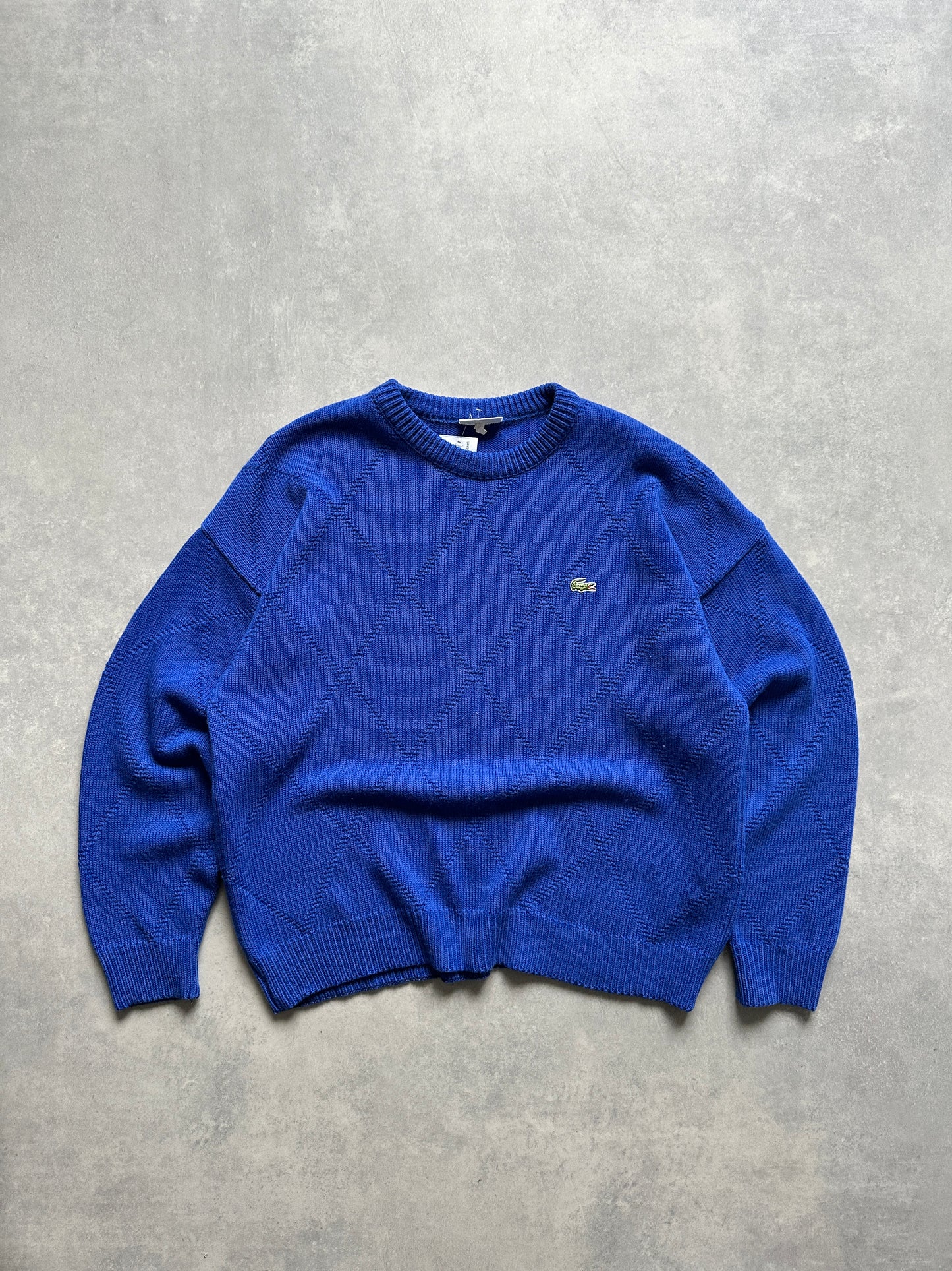 Lacoste vintage muški plavi džemper (XXL)