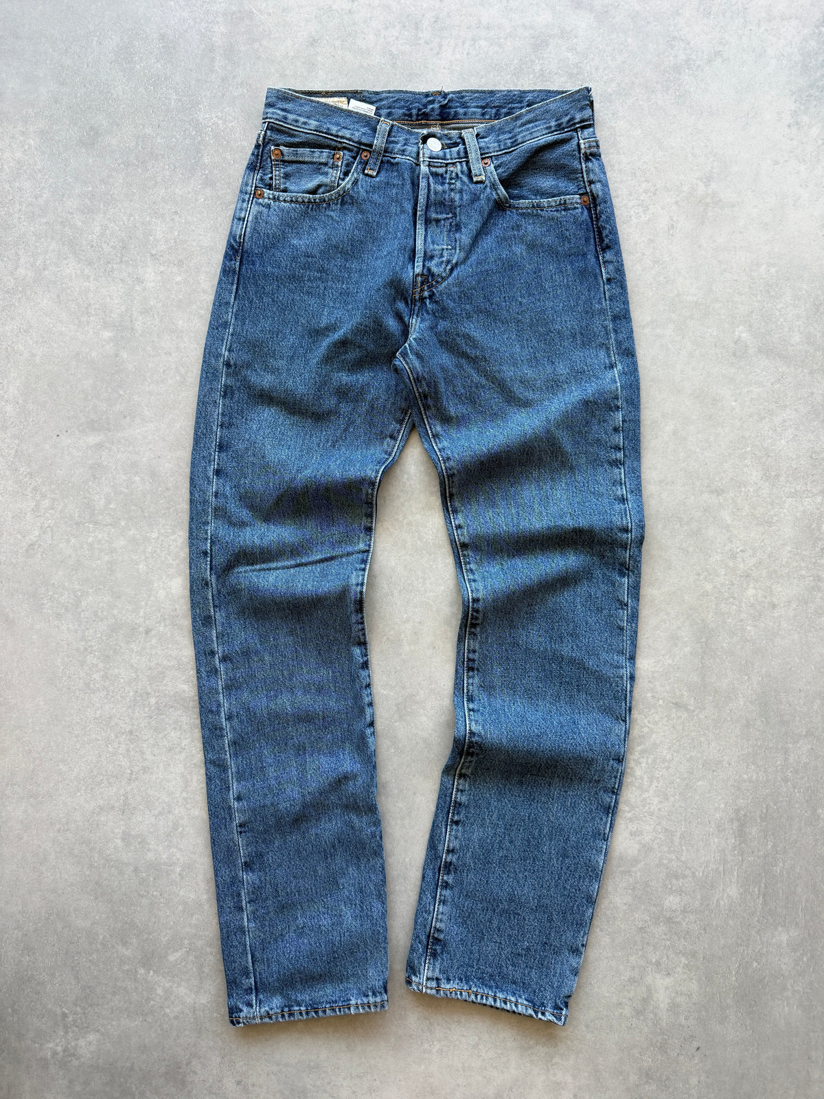 Levis 501 Big E ženske tamno plave farmerke (28x32)