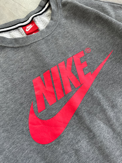 Nike muška siva basic dukserica (M)