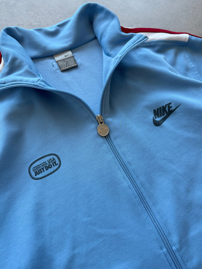 Nike 2000s muška baby blue zip dukserica (L)