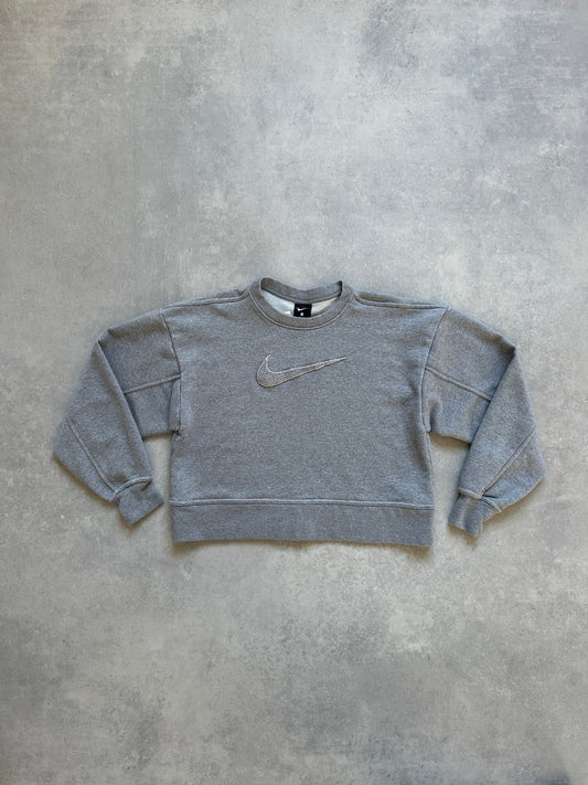 Nike ženska siva crop dukserica (XS)