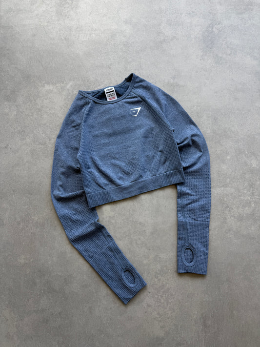 Gym Shark ženska plava cropped sportska majica (S)