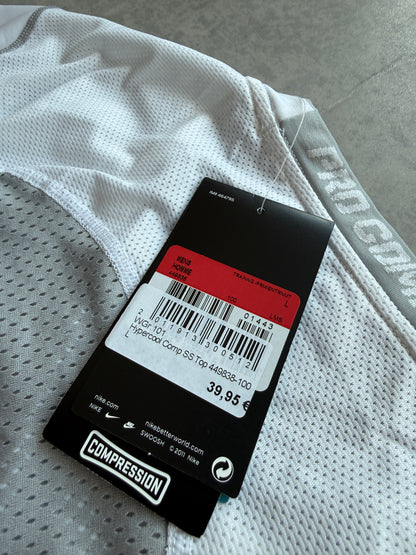 Nike Pro Combat muška bijela kompresiona majica (M, L, XL)