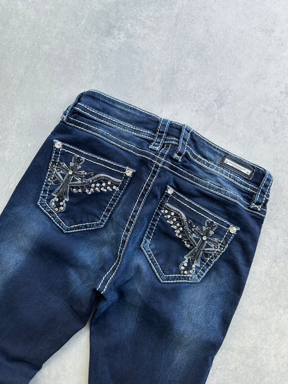 Blue Monkey Y2K ženske slim fit farmerke (29x32)