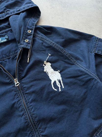 Polo by Ralph Lauren vintage muška big pony navy tanka jakna (M)