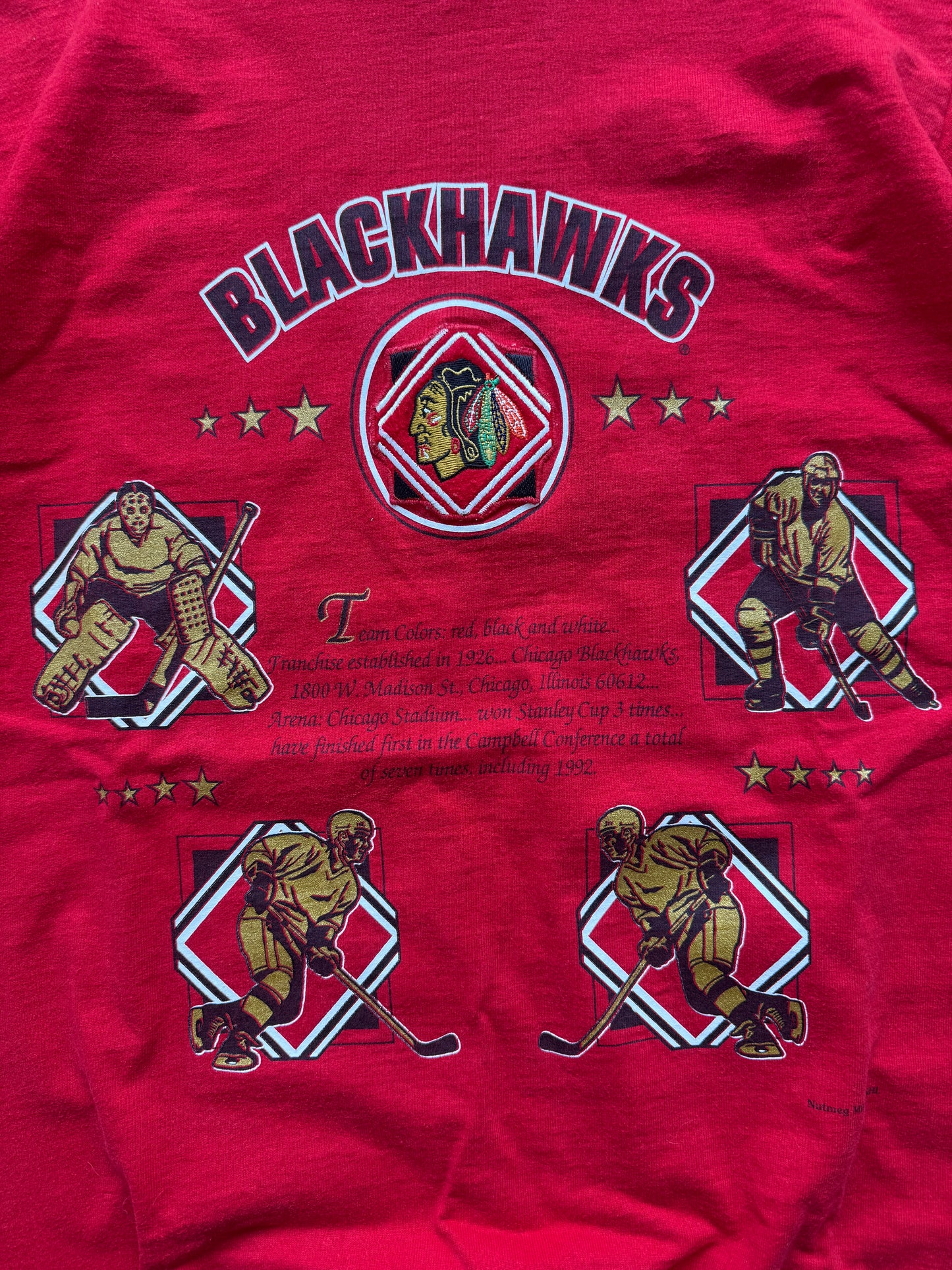 Nutmeg x NHL Blackhawks vintage muška heavy cotton majica (M)