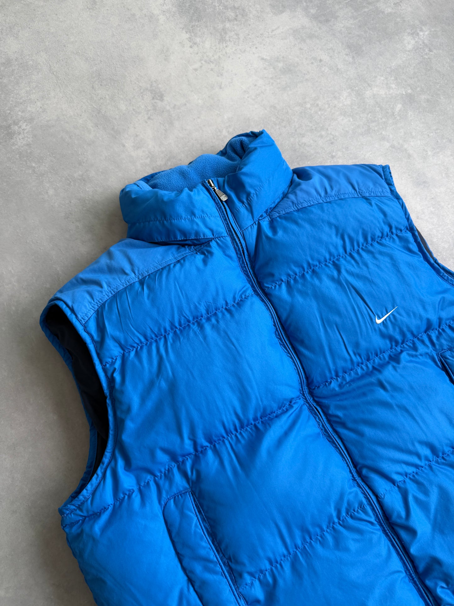 Nike 2000s muški plavi puffer prsluk (XXL)