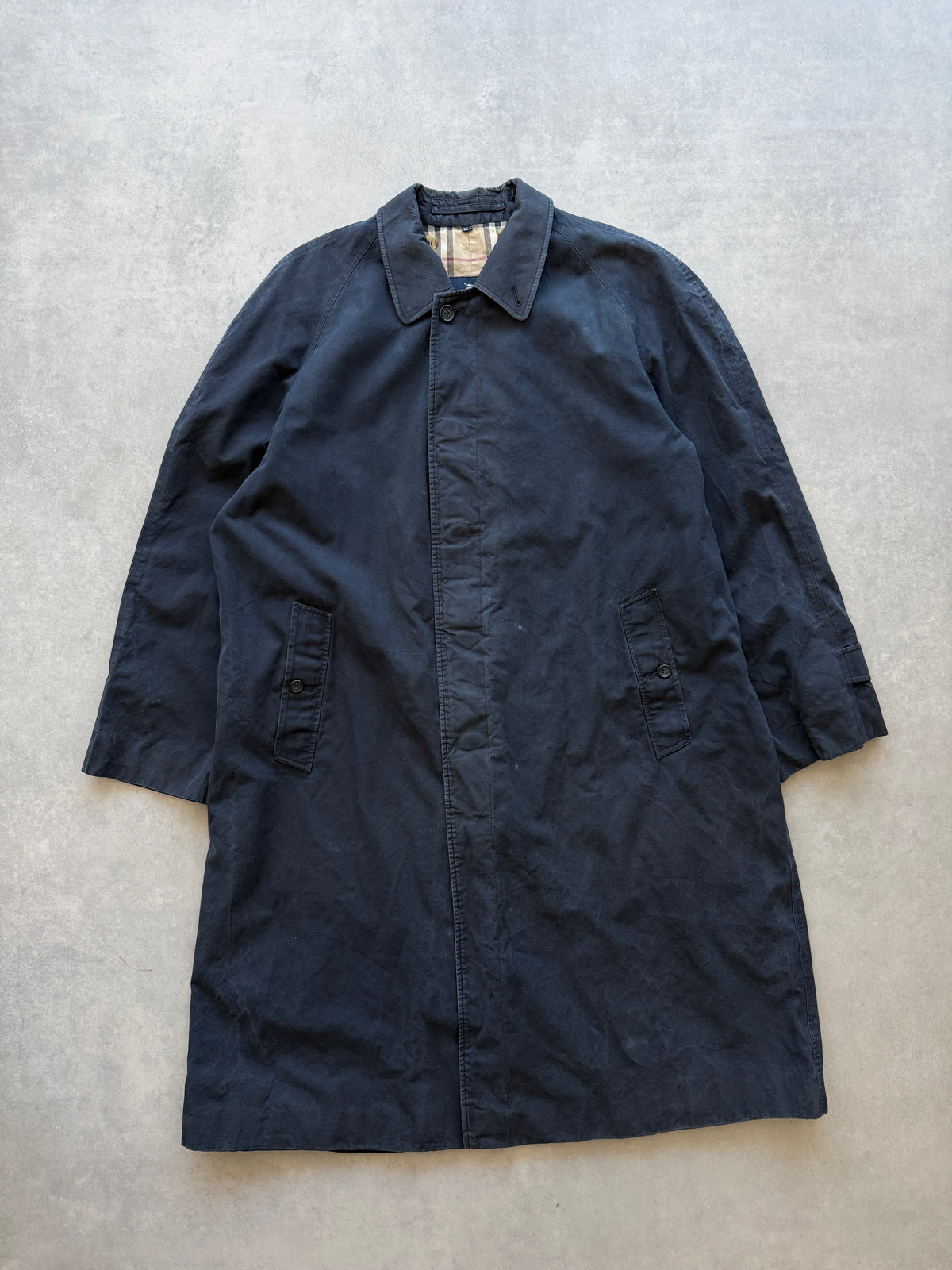 Burberry vintage muški navy plavi mantil (XXL)