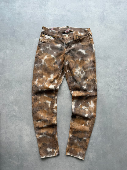 True Religion snake print ženske slim fit Y2K hlace (S)