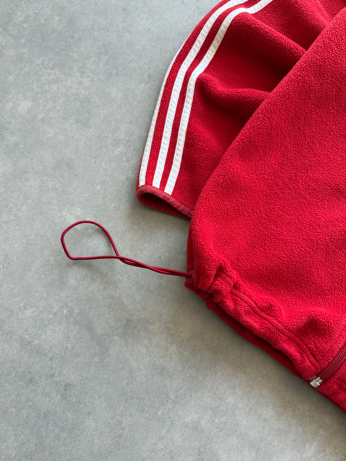 Adidas vintage muška crvena fleece dukserica (S)