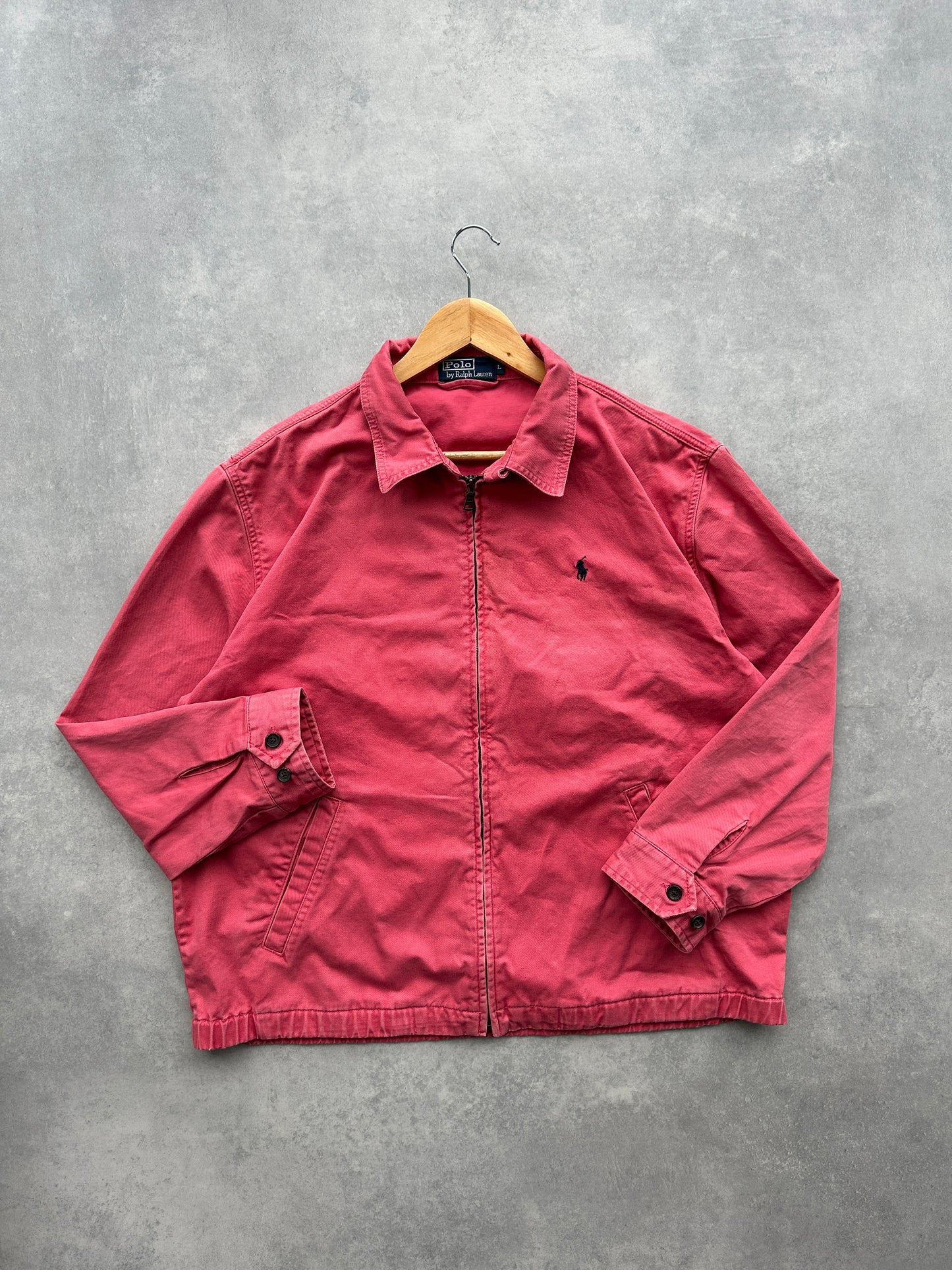 Polo by Ralph Lauren vintage muška roza harrington jakna (L)