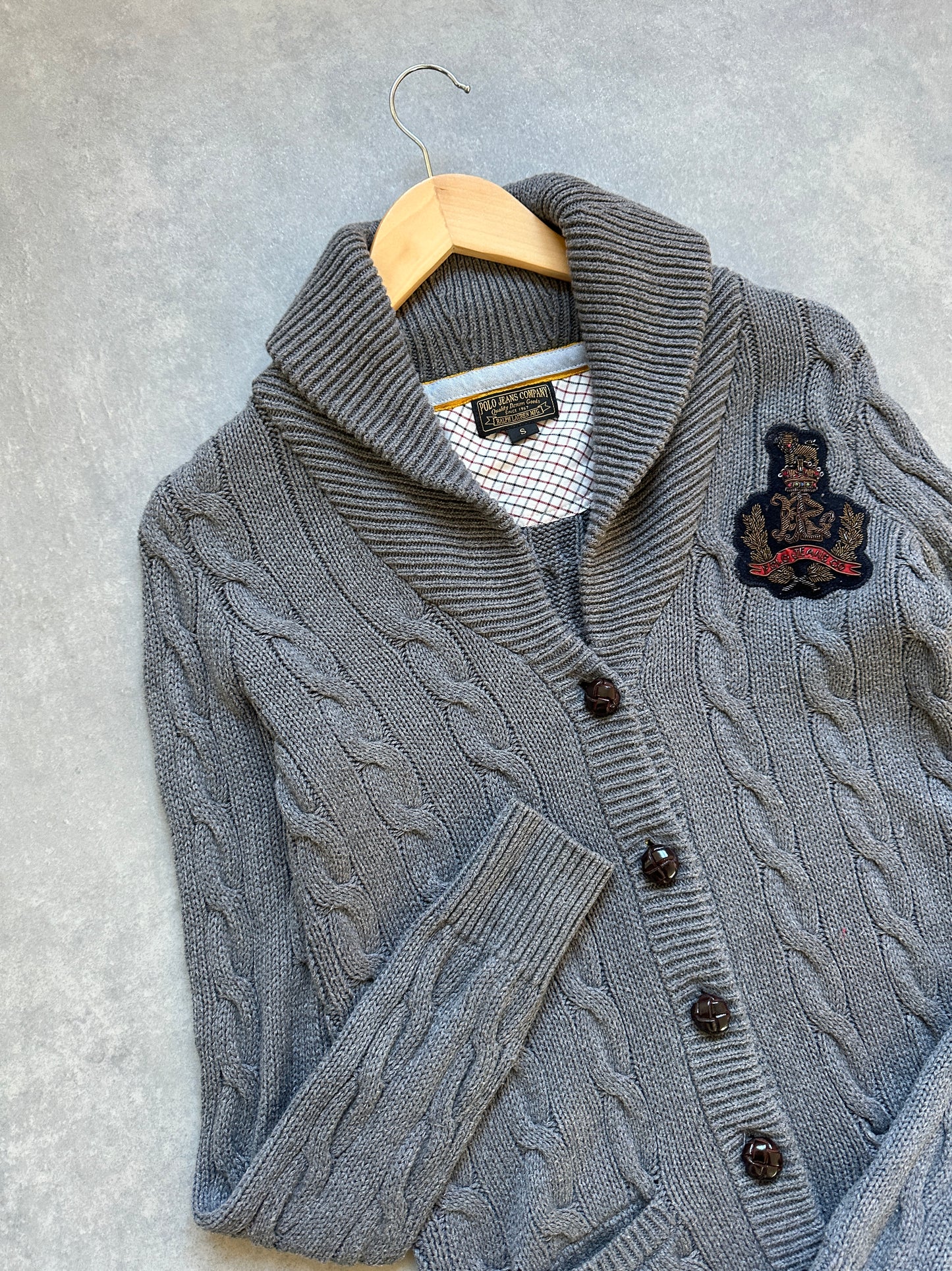 Polo Jeans Company vintage muški sivi džemper (S)