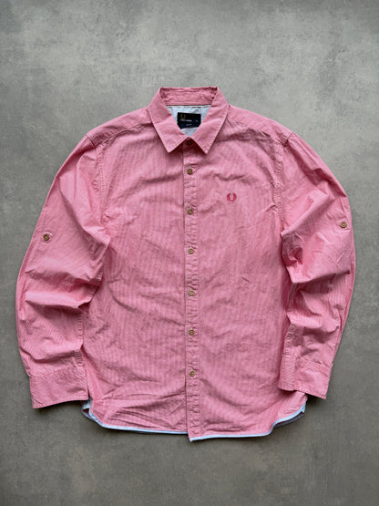 Fred Perry muška roza slim fit košulja (XL)