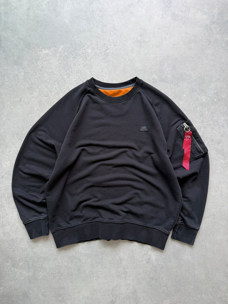 Alpha Industries muška crna dukserica (L)