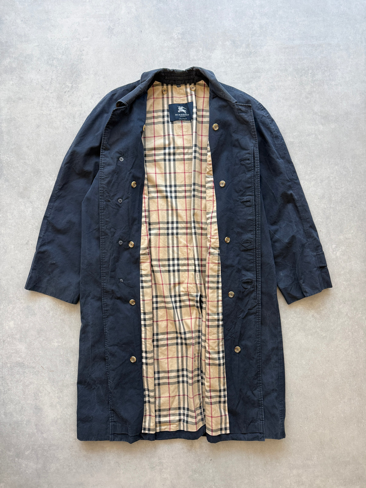 Burberry vintage muški navy plavi mantil (XXL)