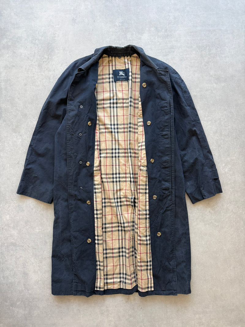 Burberry vintage muški navy plavi mantil (XXL)