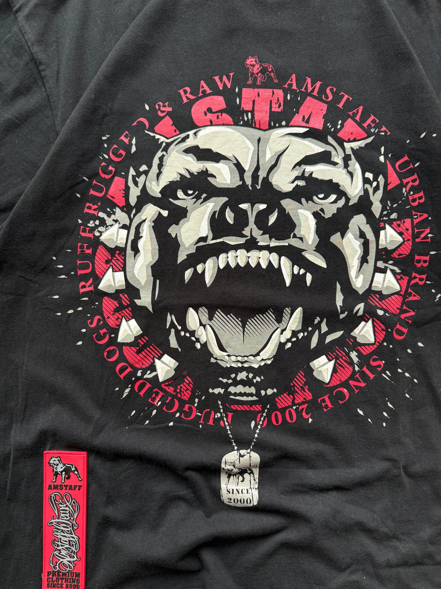 Amstaff muška oversized crna majica (XL)