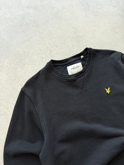 Lyle & scott muška basic crna dukserica (L)