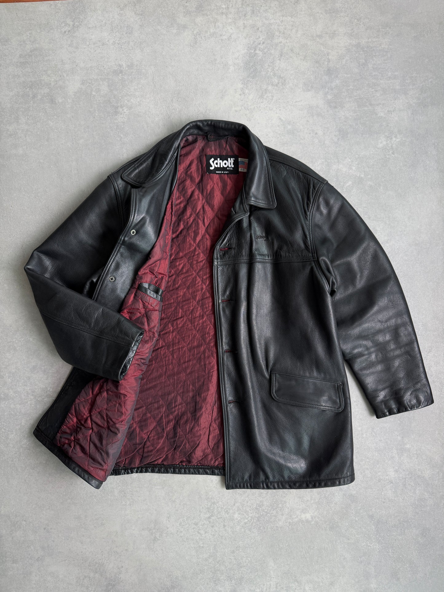 Schott NYC vintage muška kožna kaput jakna (XL)