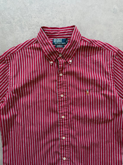 Polo by Ralph Lauren vintage muška crvena prugasta košulja (M)