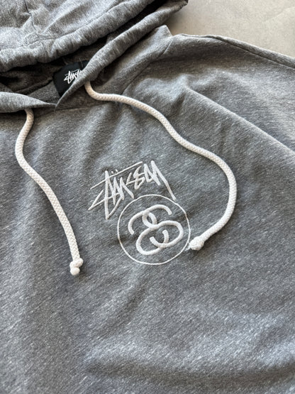 Stussy ženska siva oversized crop dukserica (M)