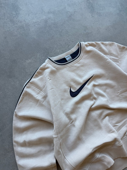 Nike 2000s muška oversized bež dukserica (XL)