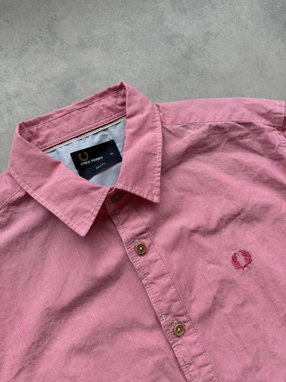 Fred Perry muška roza slim fit košulja (XL)