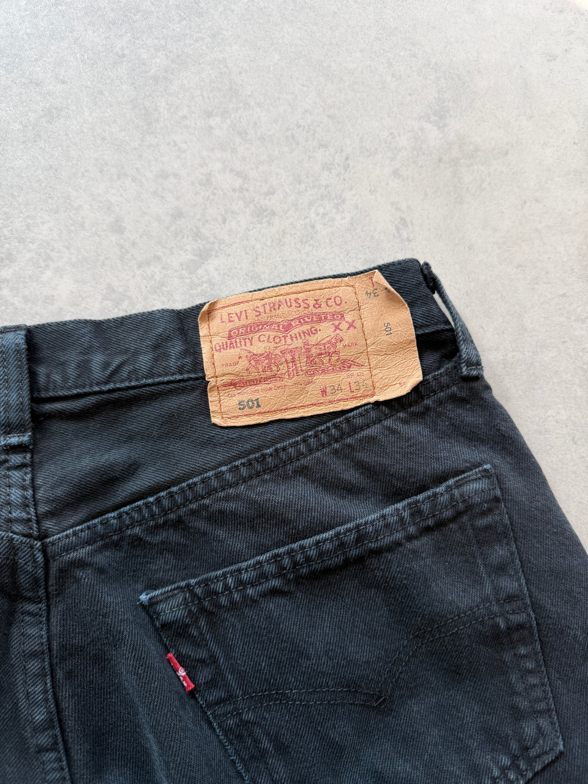 Levis 501 muške crne farmerke (34x34)
