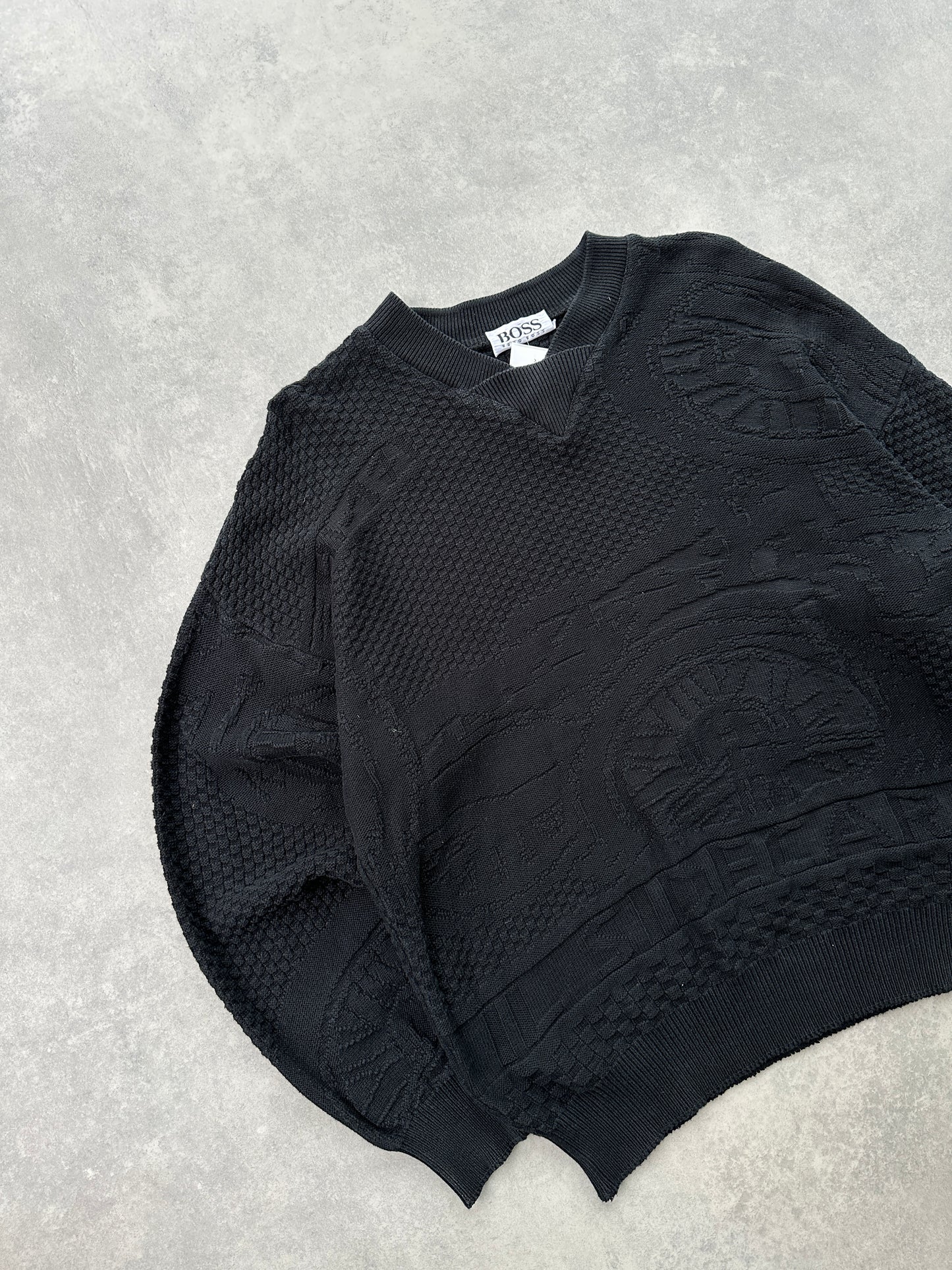 Hugo Boss vintage muški crni džemper (M)