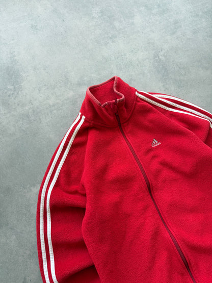 Adidas vintage muška crvena fleece dukserica (S)