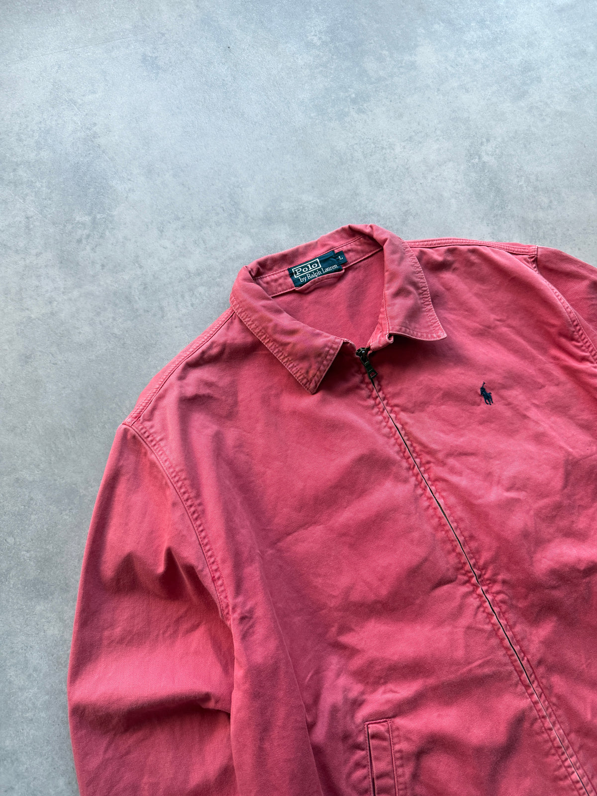 Polo by Ralph Lauren vintage muška roza harrington jakna (L)