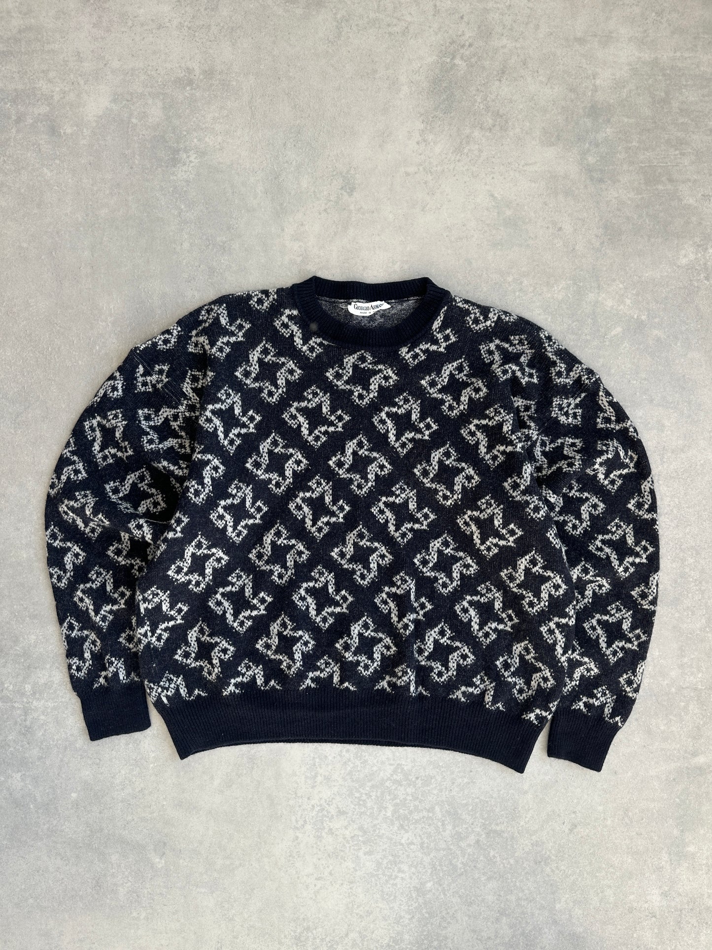 Giorgio Armani vintage 90s muški vuneni džemper (M)