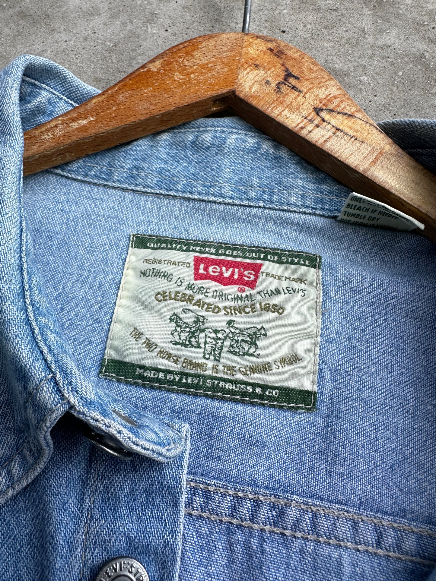 Levis 90s vintage muška plava teksas košulja (XL)