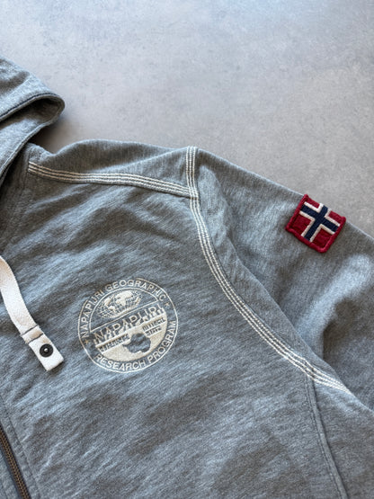 Napapijri retro muška siva zip dukserica (3XL)