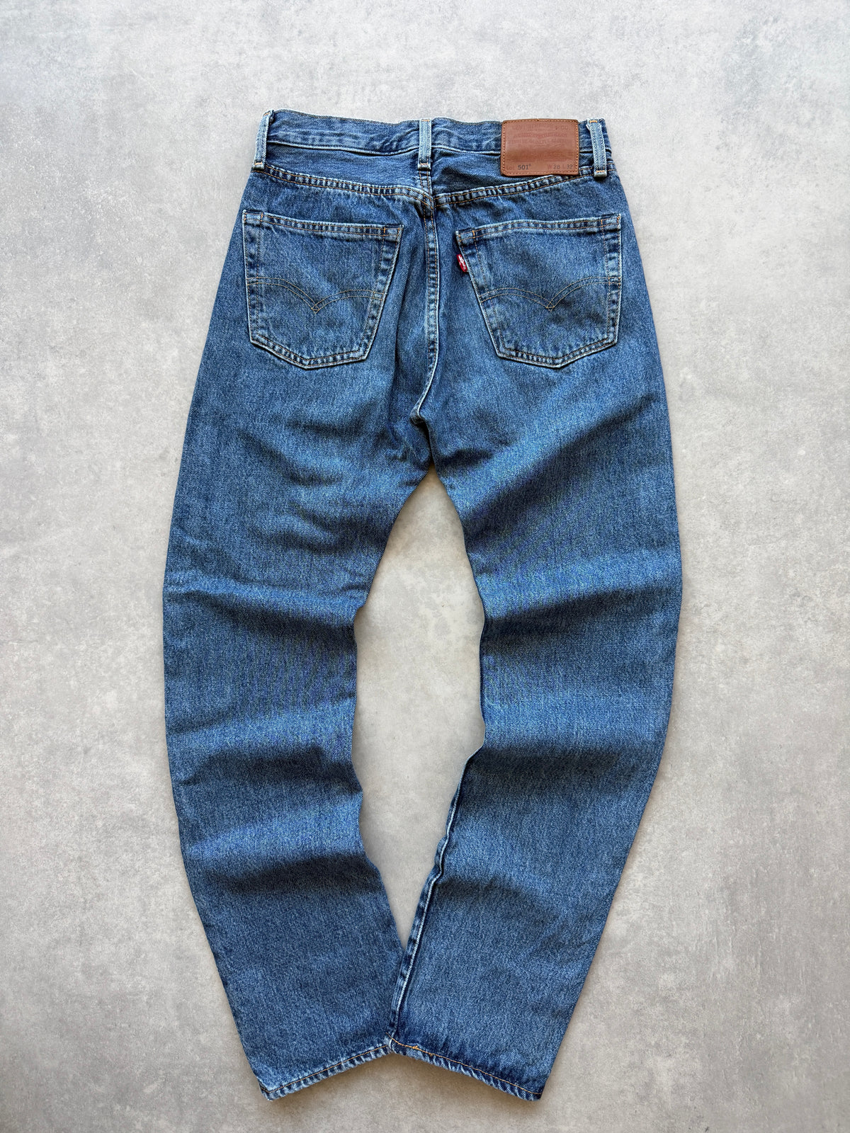 Levis 501 Big E ženske tamno plave farmerke (28x32)