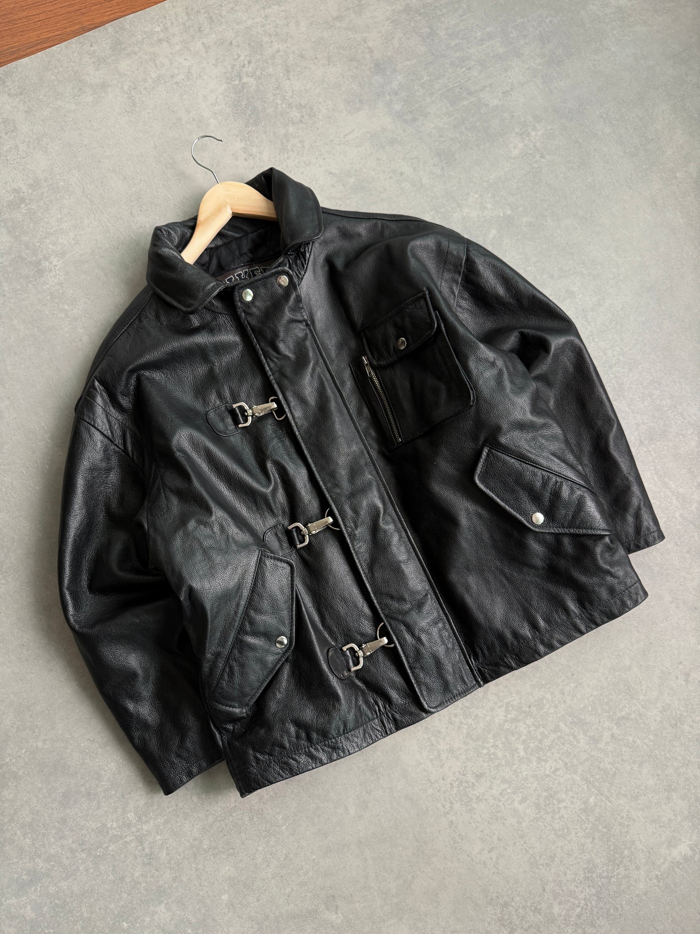 Unbranded vintage muška kožna bajker jakna (M)