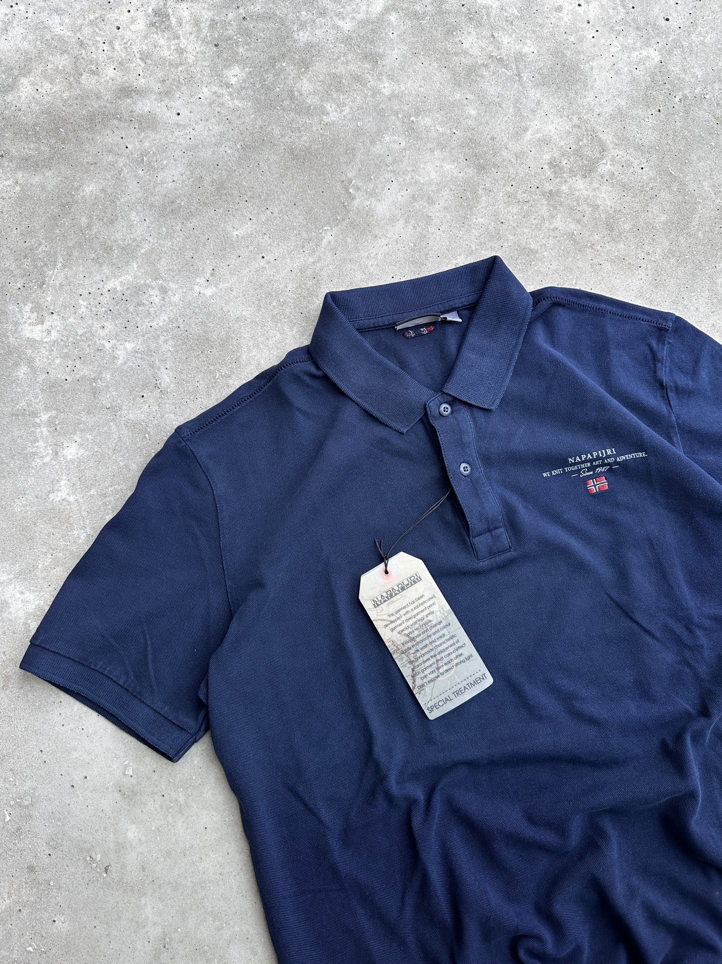 Napapijri navy muška polo majica (L, XL)