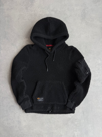 Alpha Industries ženska crna fleece dukserica (S)