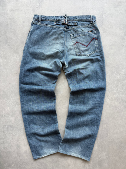 Energie Y2K cinchback muške baggy farmerke (36)