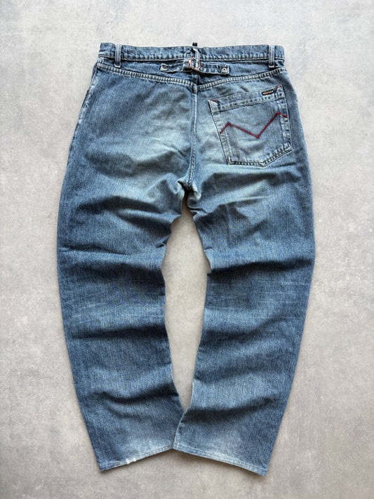 Energie Y2K cinchback muške baggy farmerke (36)