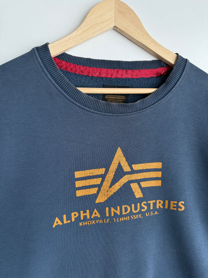 Alpha Industries muška plava dukserica (XL)