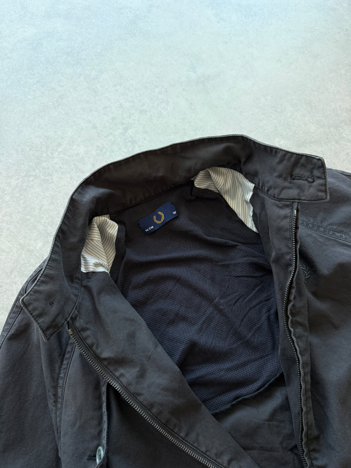 Fred Perry muška siva retro harrington jakna (S)