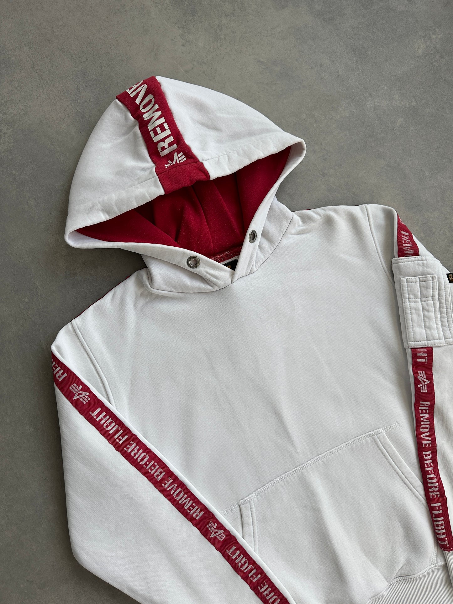 Alpha Industries muška bijela dukserica (S)